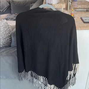 Brodie Cashmere Black and Gray Cape